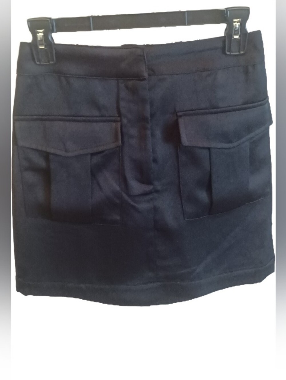 Skies Are Blue Black Cargo Pocket Mini Skirt